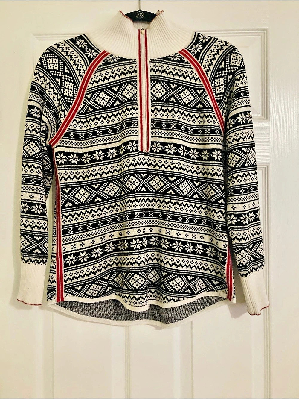 Eddie Bauer Fair Isle Quarter-Zip Pullover Sweater